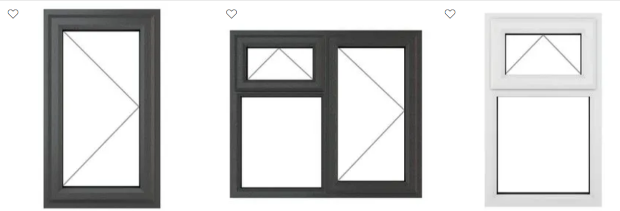 Three Door Superstore windows are displayed for customers to purchase