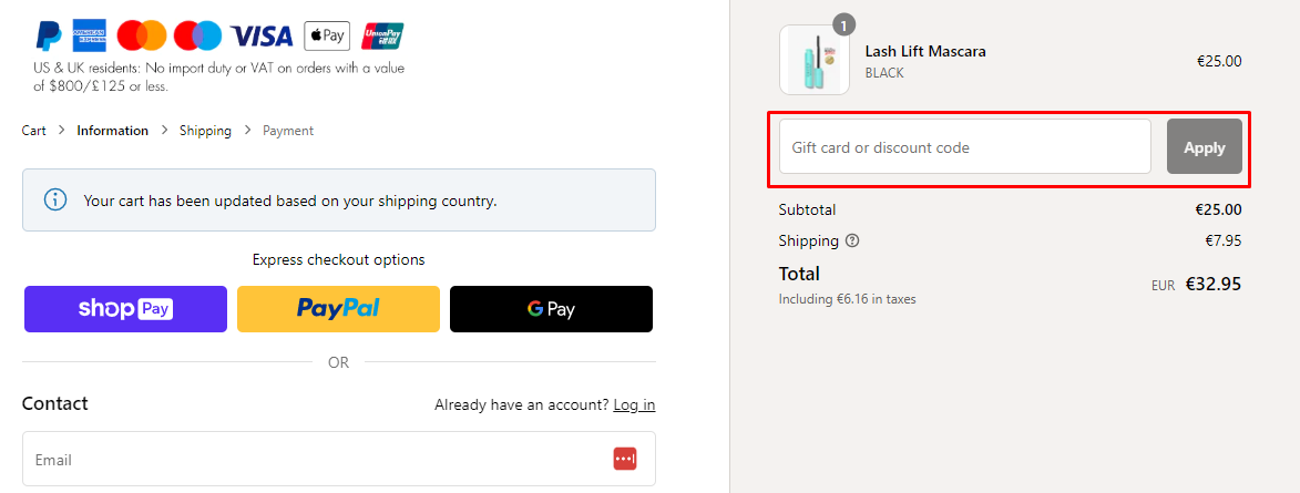 How do I use my SWEED discount code?