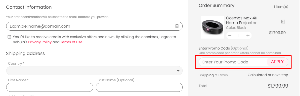 How do I use my Nebula promo code?
