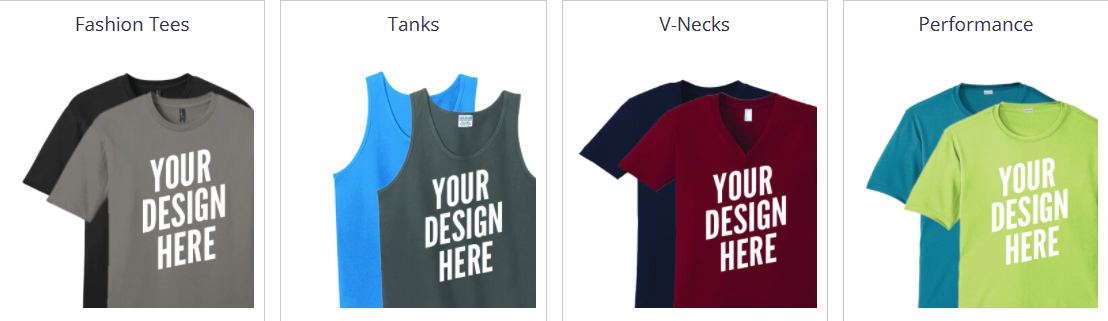 Allied Shirts categories