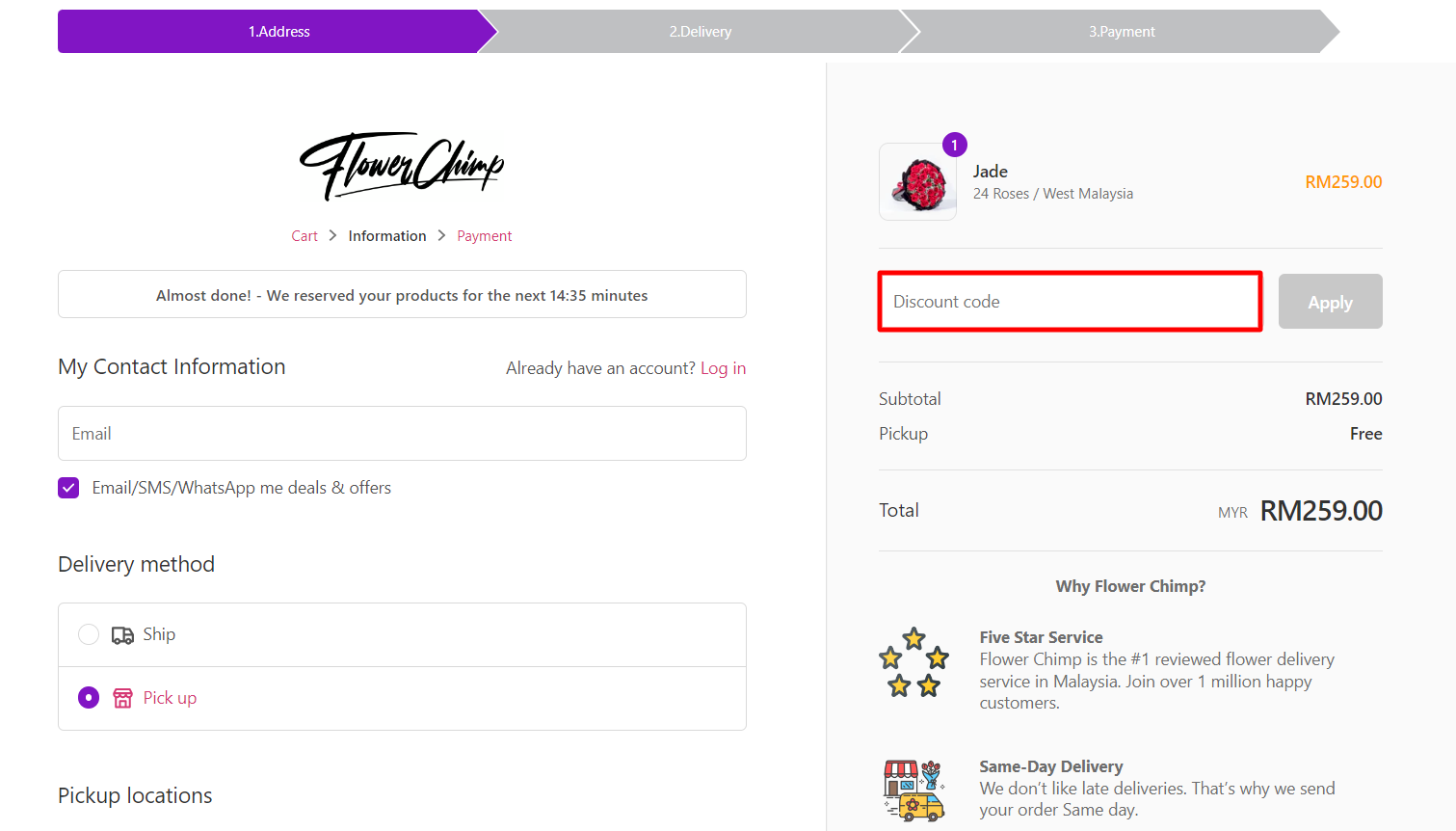 flower chimp discount code