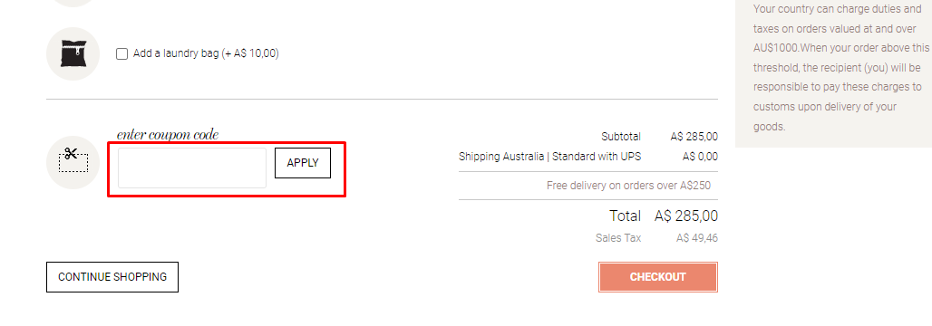 How do I use my Marlies Dekkers coupon code?