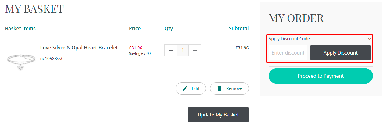 How do I use my John Greed Jewellery discount code?