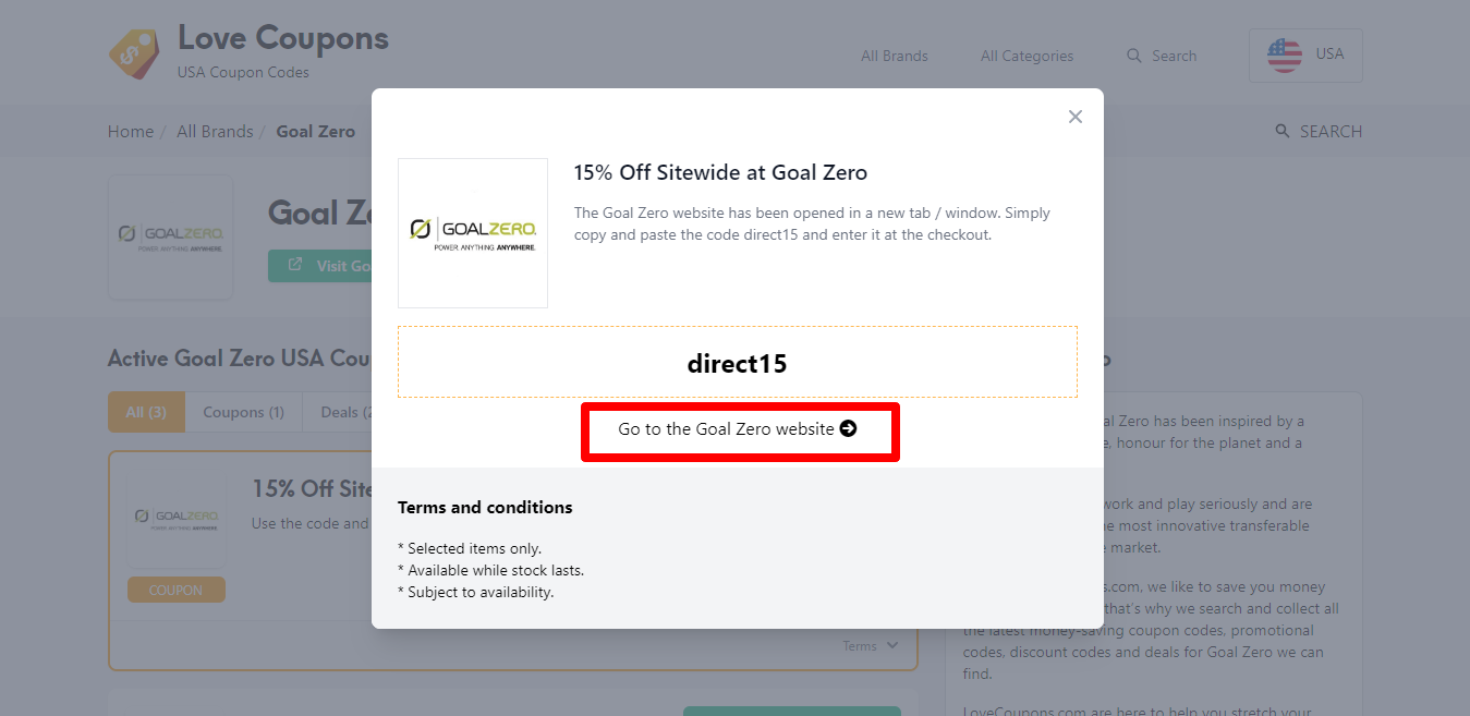 Goal Zero website