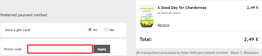 Kobo Promo Code IE