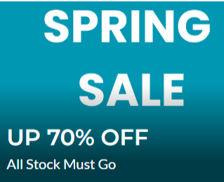 Spring sale to save up to 70%