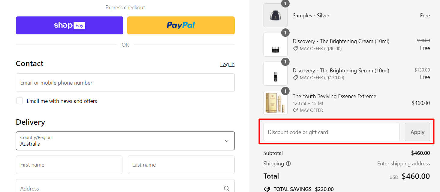 How do I use my EviDenS De Beauté discount code?