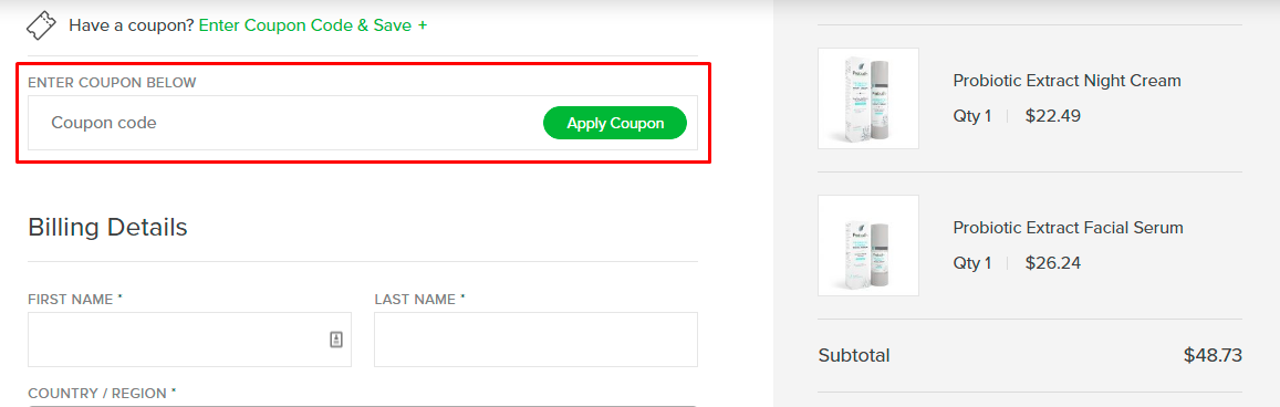 How do I use my Probulin coupon code?