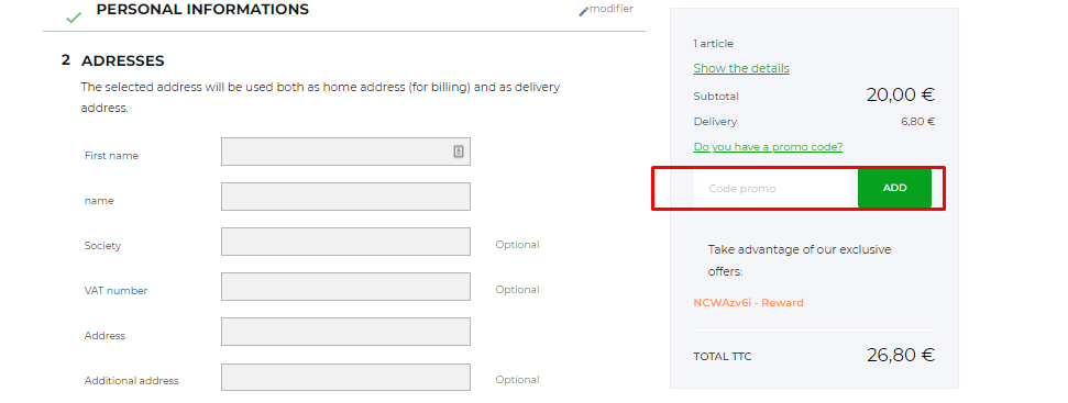 How do I use my Natural Cosmetics promo code?