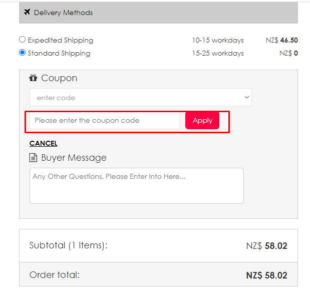 How do I use my Chicloth coupon code?