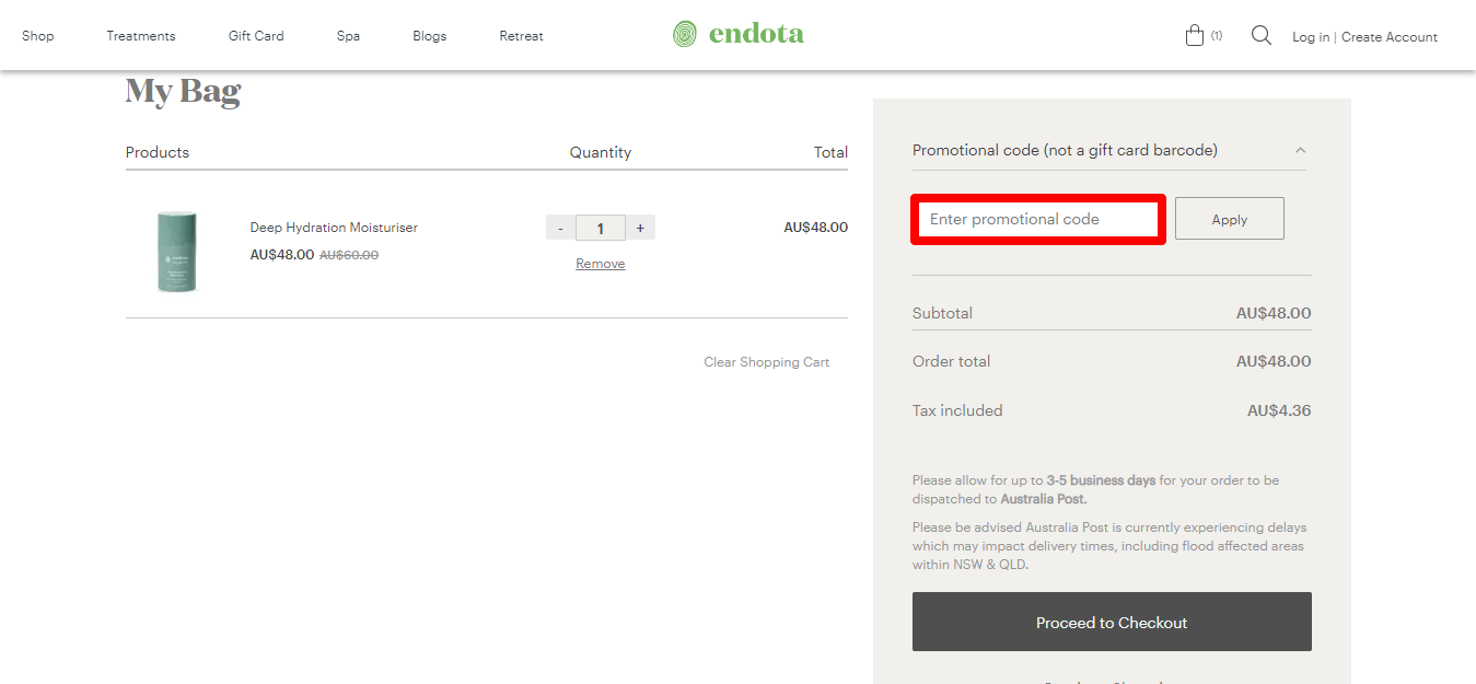 endota spa Coupon and Promo Codes August 2024