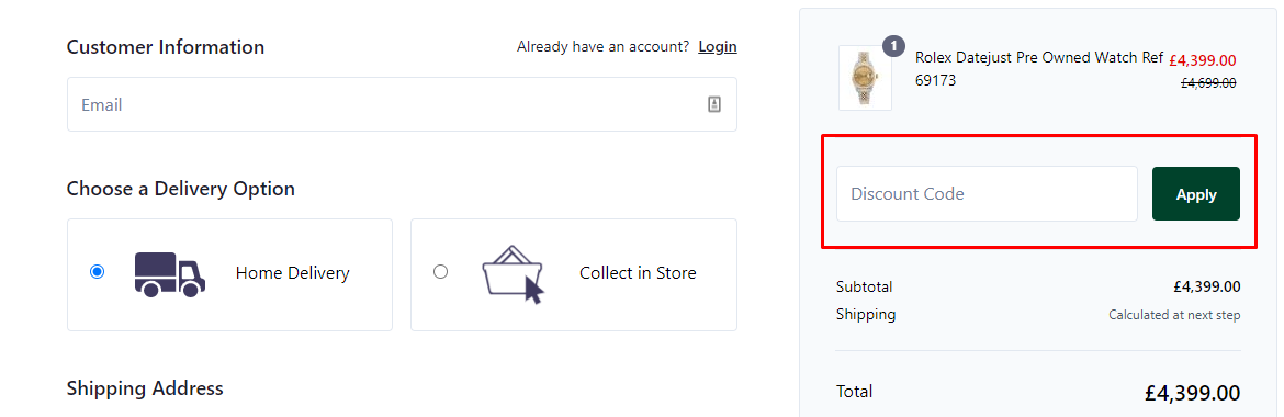 How do I use my Ramsdens Jewellery discount code?