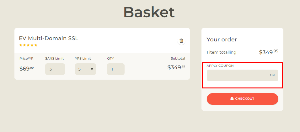 How do I use my SSLs coupon code?