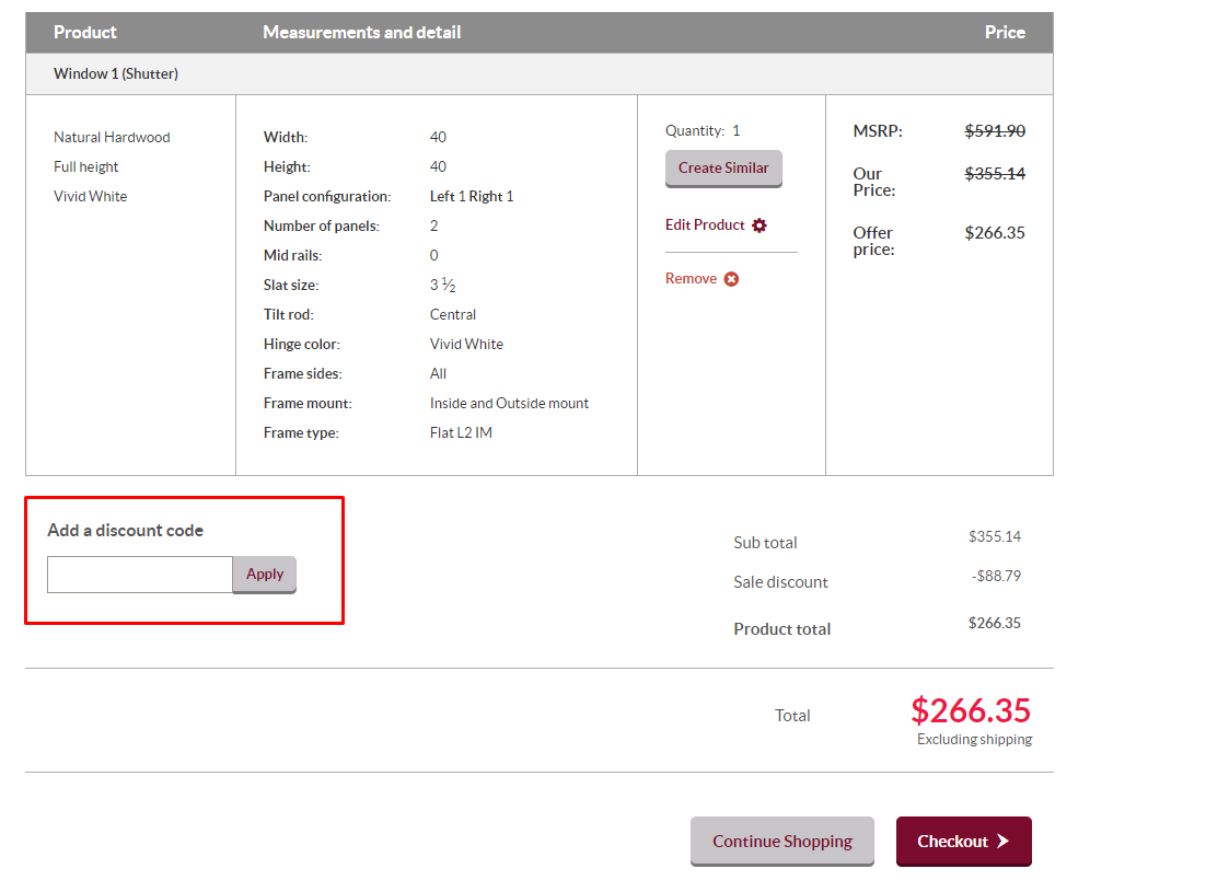 How do I use my The Shutter Store discount code?