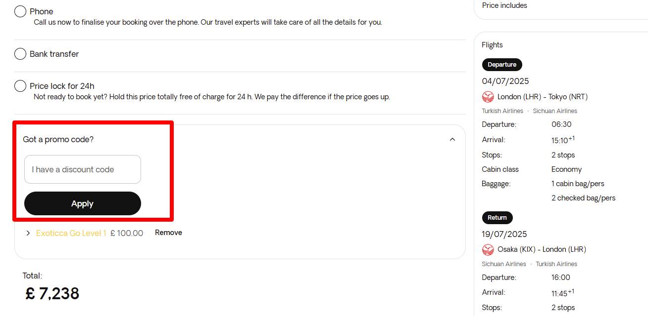 Paste your promo code in the red box to redeem it