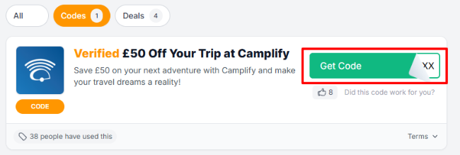 Save £50 on your next adventure with Camplify for your travel dreams
