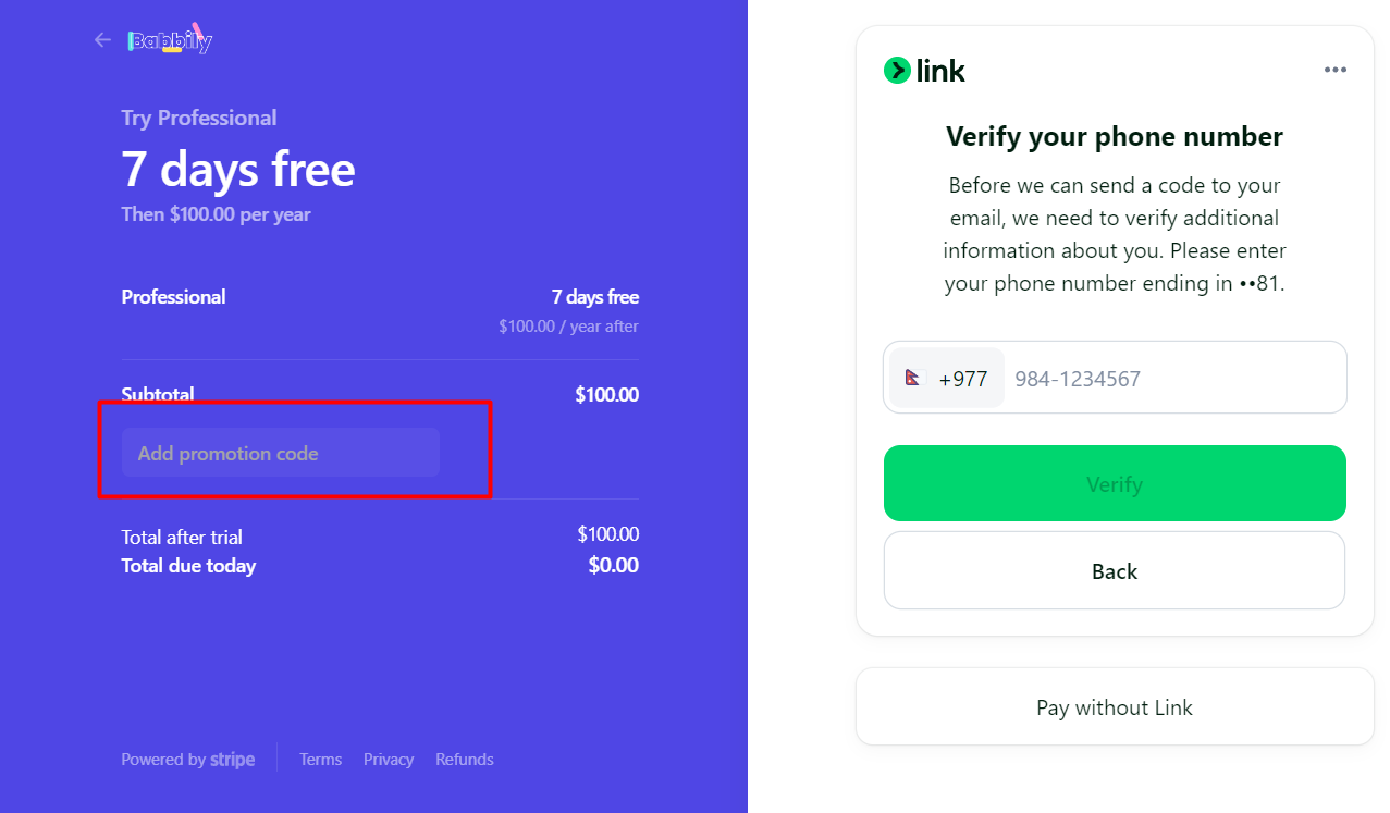 How do I use my Babbily promo code?