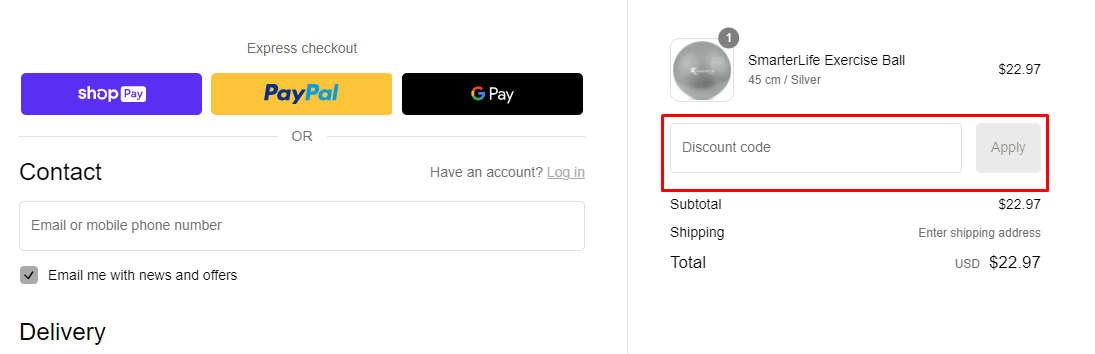 How do I use my SmarterLife Products discount code?