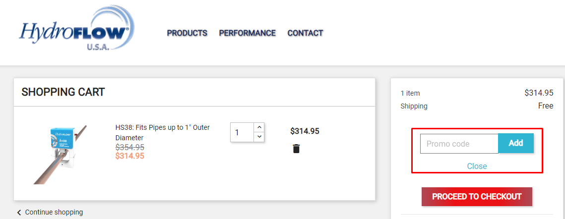 How do I use my HydroFLOW USA promo code?