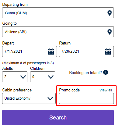 How do I use my United Vacations promo code?