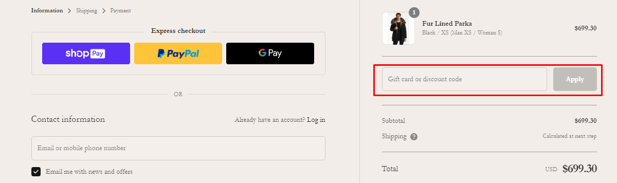 How do I use my FANG discount code?