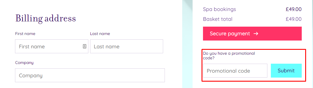 How do I use my SpaSeekers promotional code?