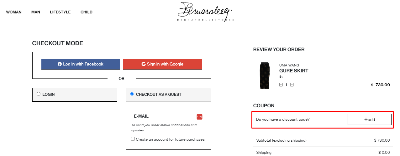 How do I use my Bernardelli discount code?