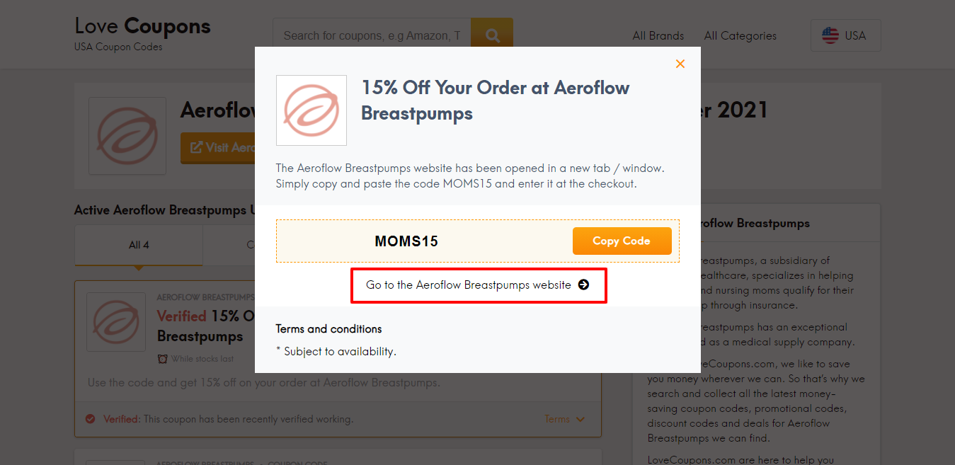 Aeroflow Breastpumps website