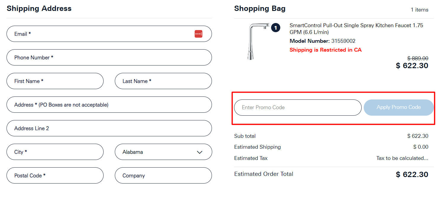 How do I use my GROHE coupon code?