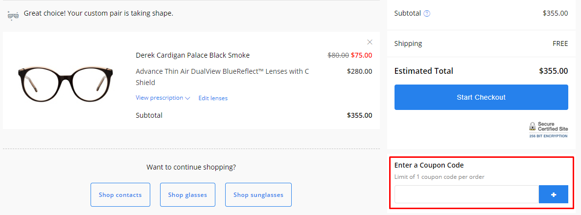 How do I use my Clearly coupon code?