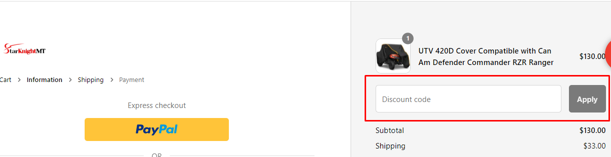 How do I use my StarKnightMT discount code?