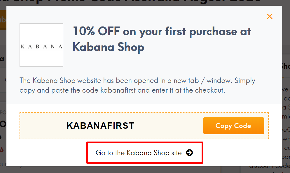 Kabana Shop go to k