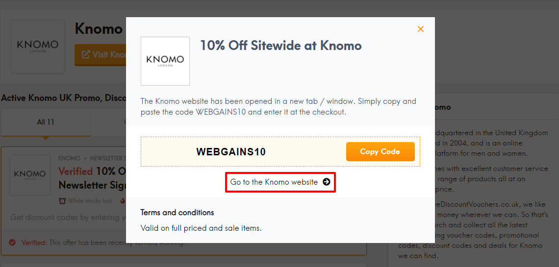 Verified 10 off Knomo Promo Codes May 2024