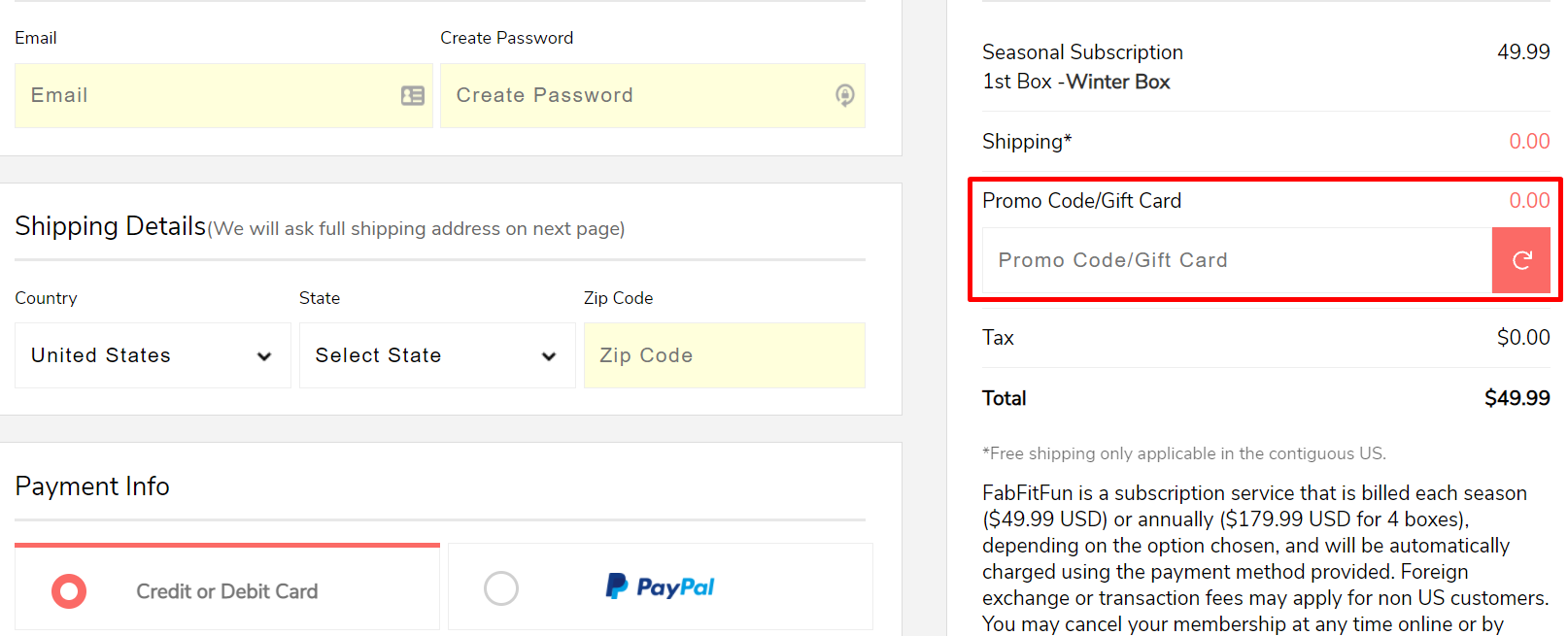 How do I use my Fabfitfun promo code?
