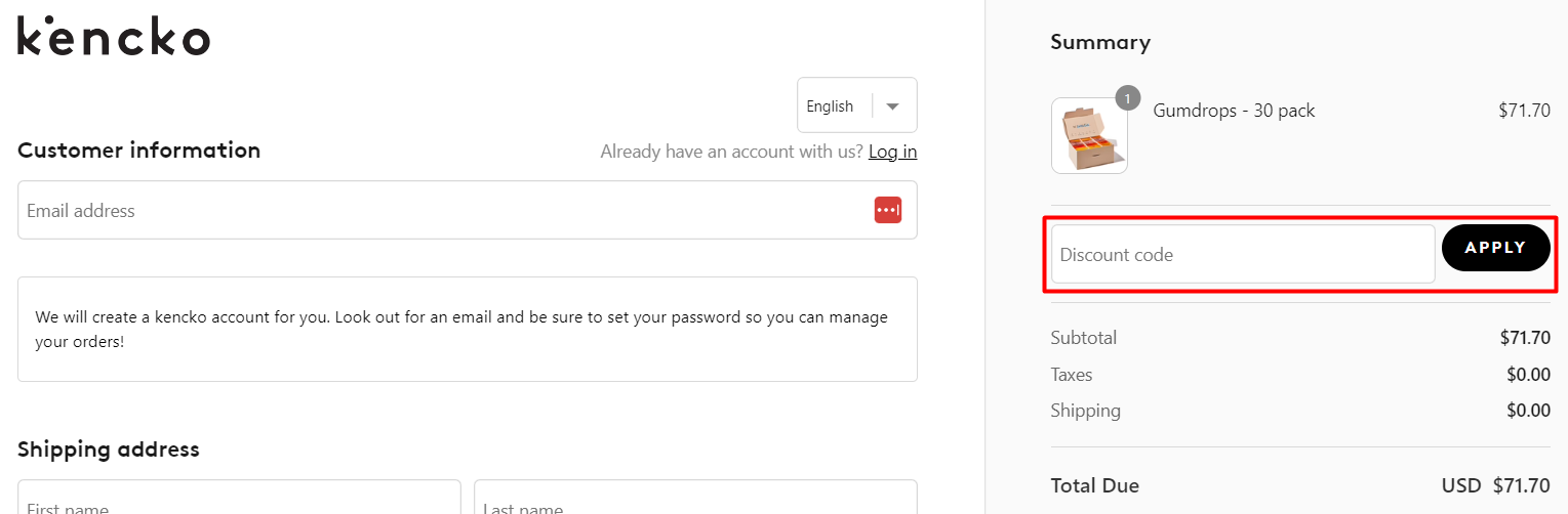 How do I use my Kencko discount code?