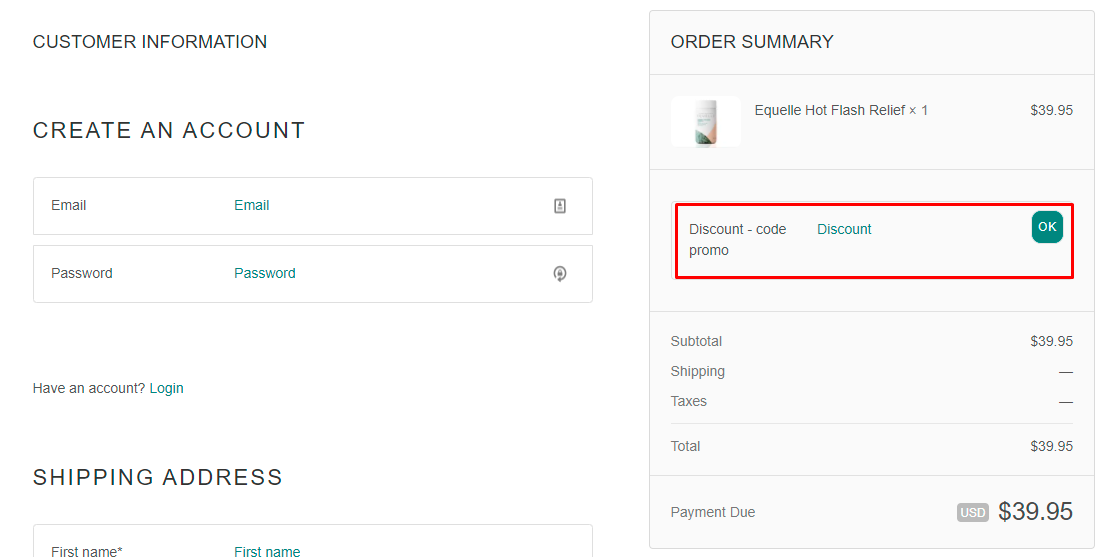 How do I use my Equelle discount code?