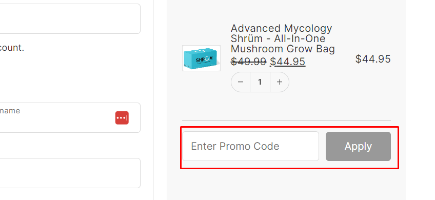 How do I use my Shrooms Super Store promo code?