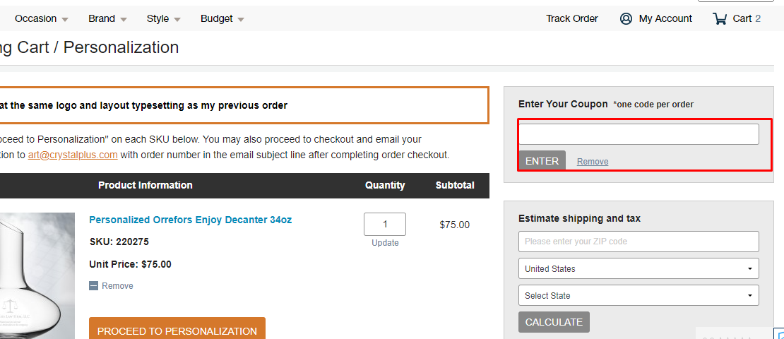 How do I use my CrystalPlus.com coupon code?