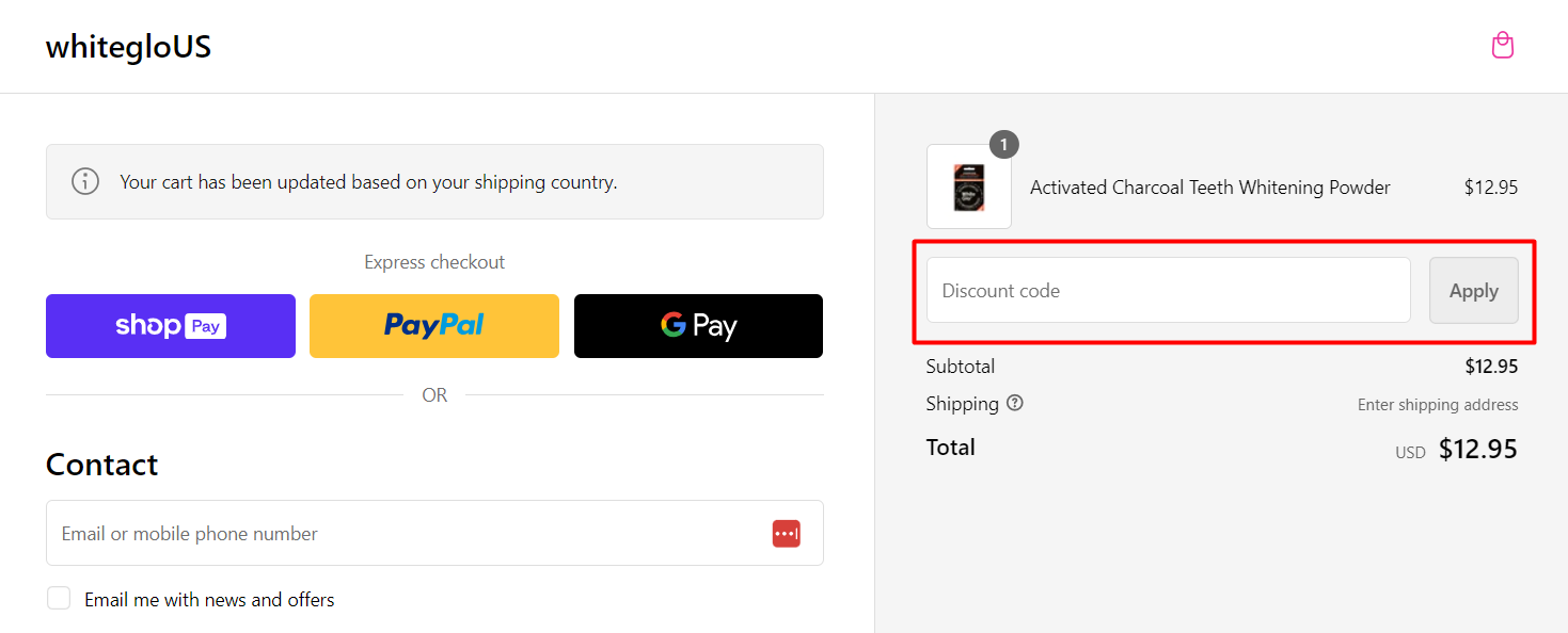How do I use my White Glo coupon code?
