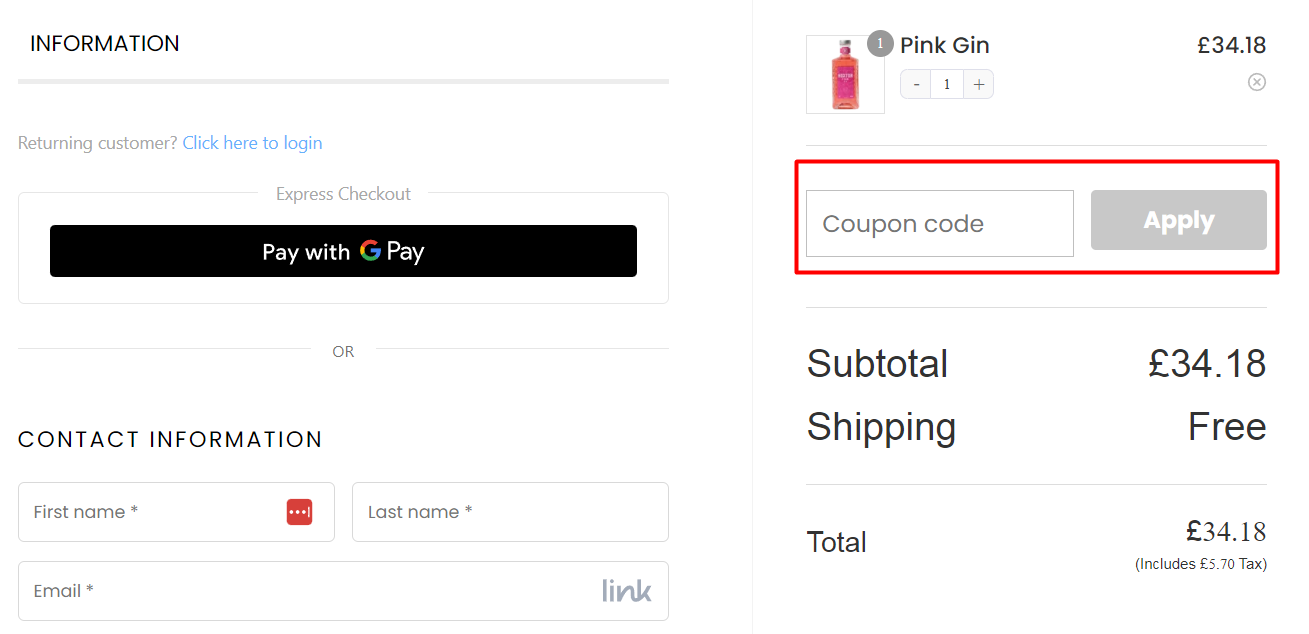 How do I use my Hoxton Spirits coupon code?