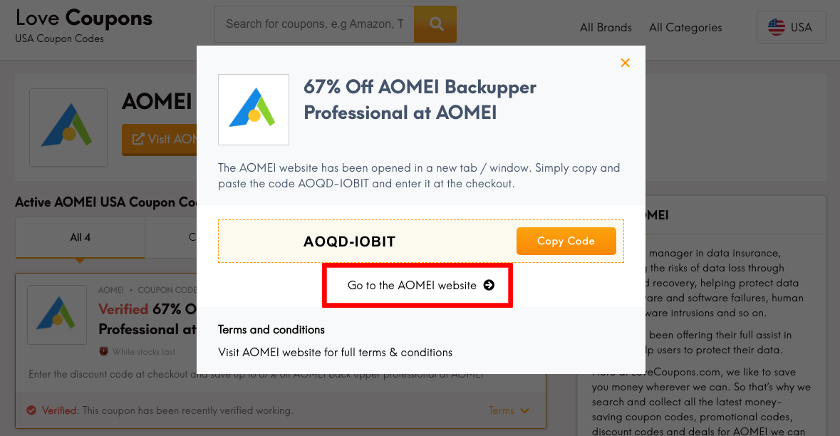 AOMEI US Get Coupon