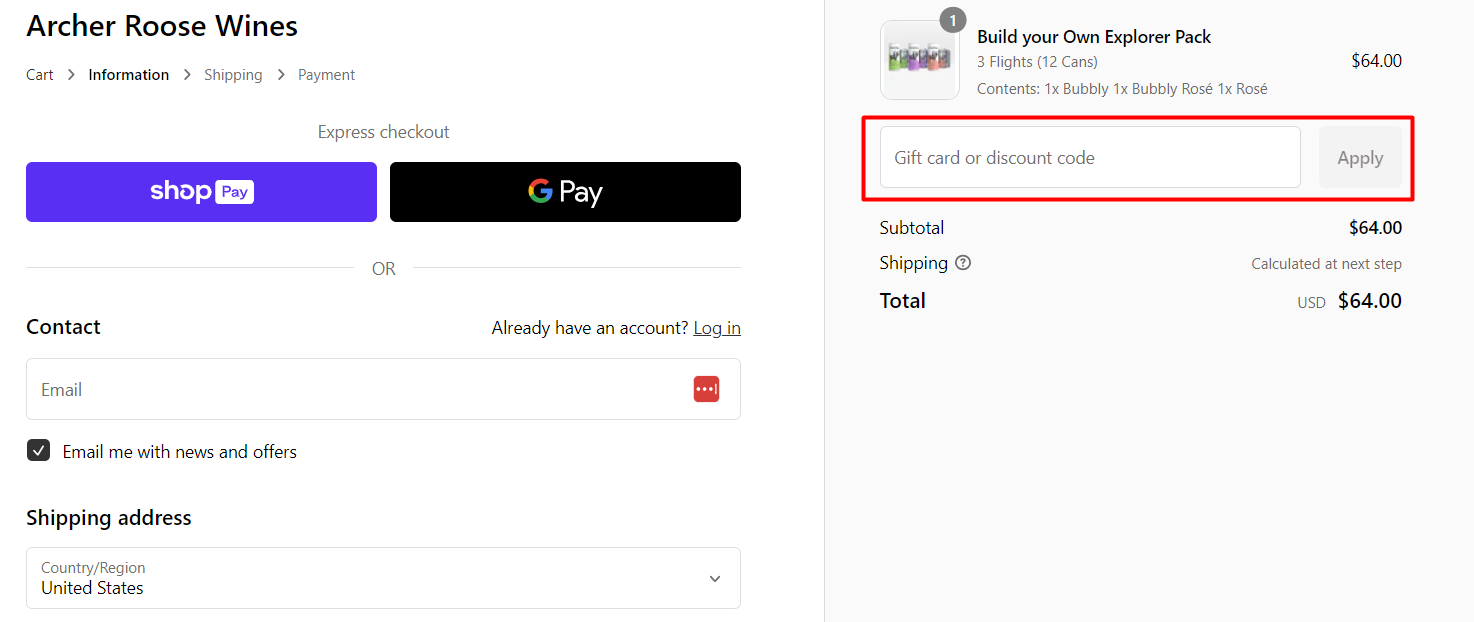 How do I use my Archer Roose discount code?