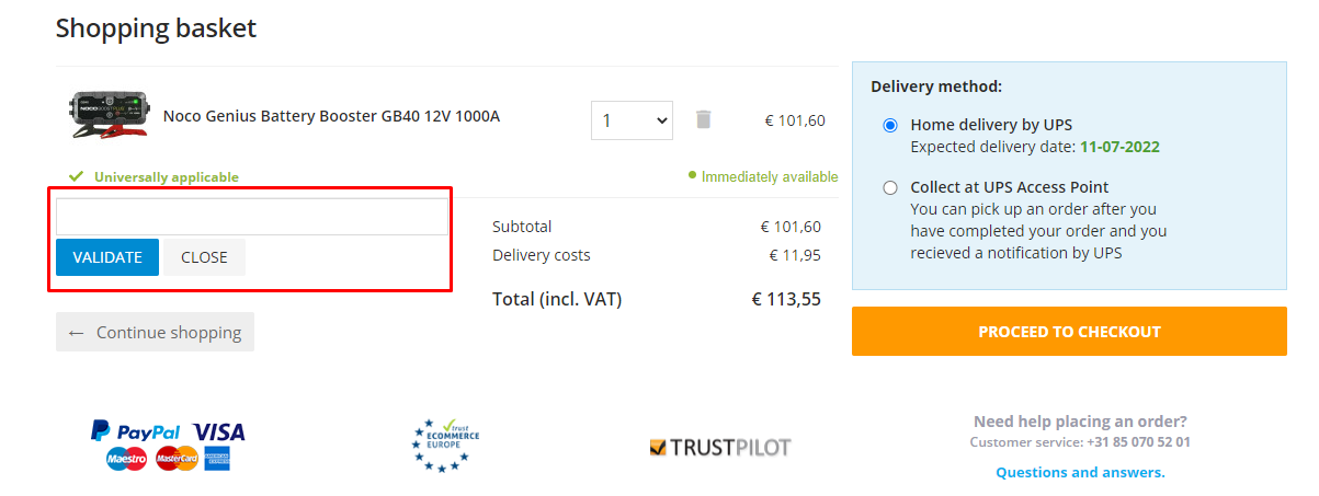 How do I use my Winparts voucher code?
