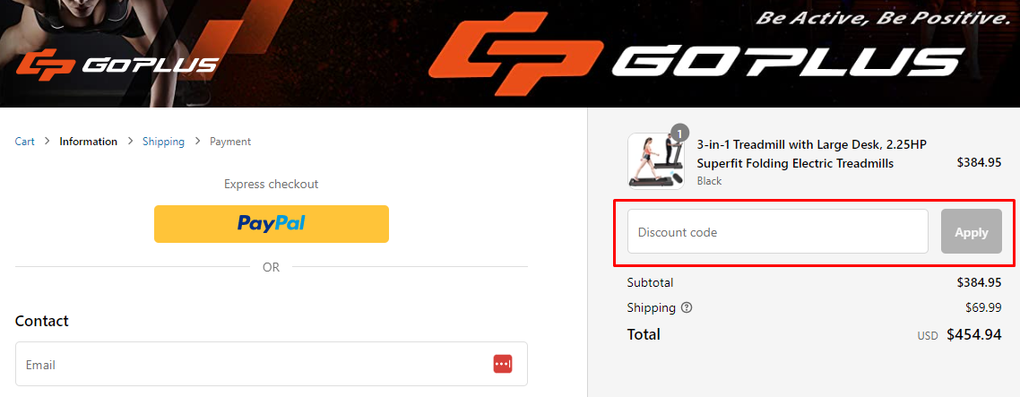 How do I use my Goplus discount code?