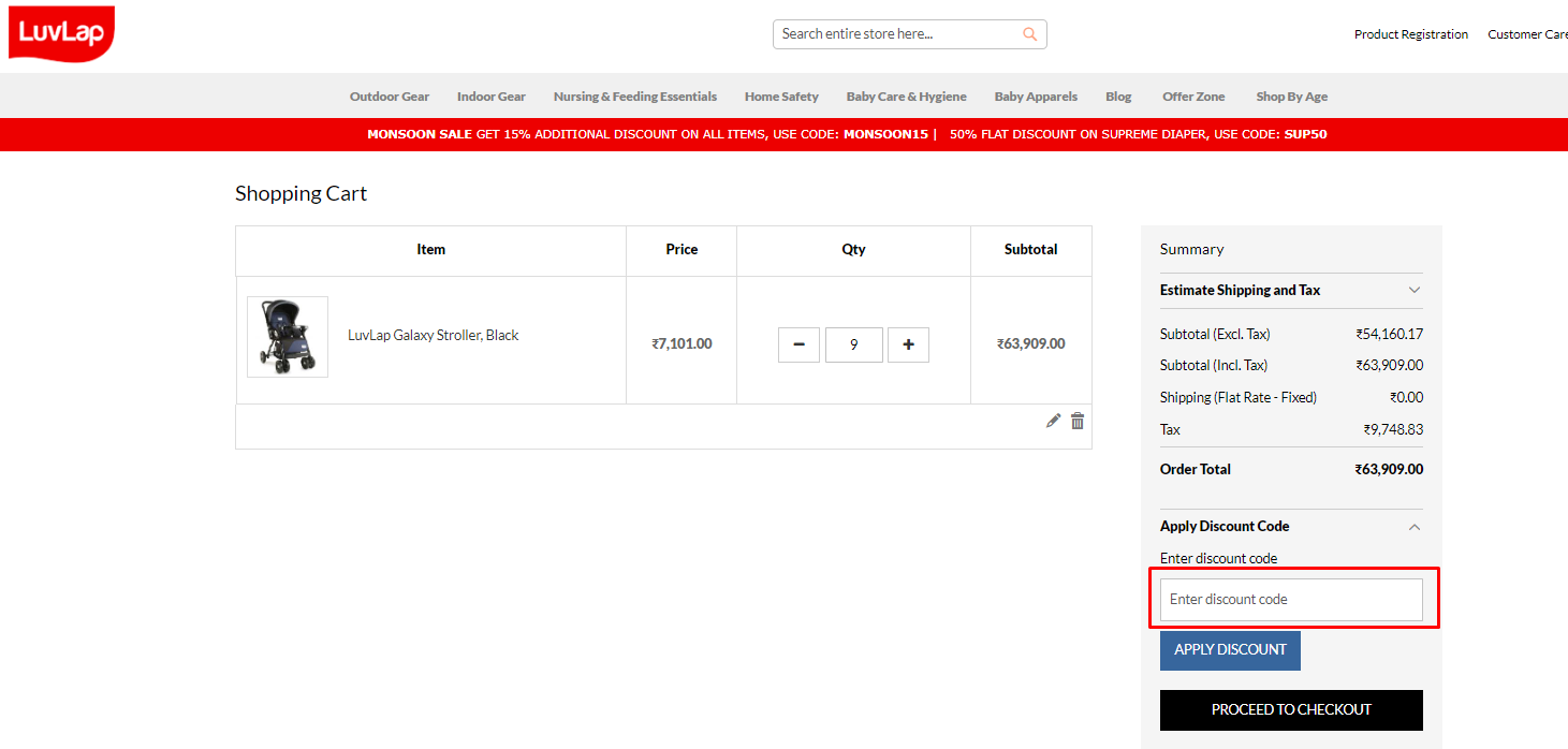 How do I use my LuvLap discount code?