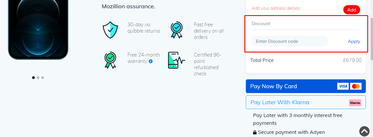 How do I use my Mozillion discount code?