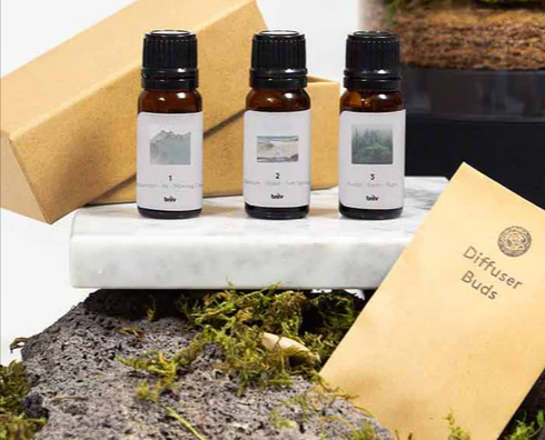 A collection of the Briiv fragrances