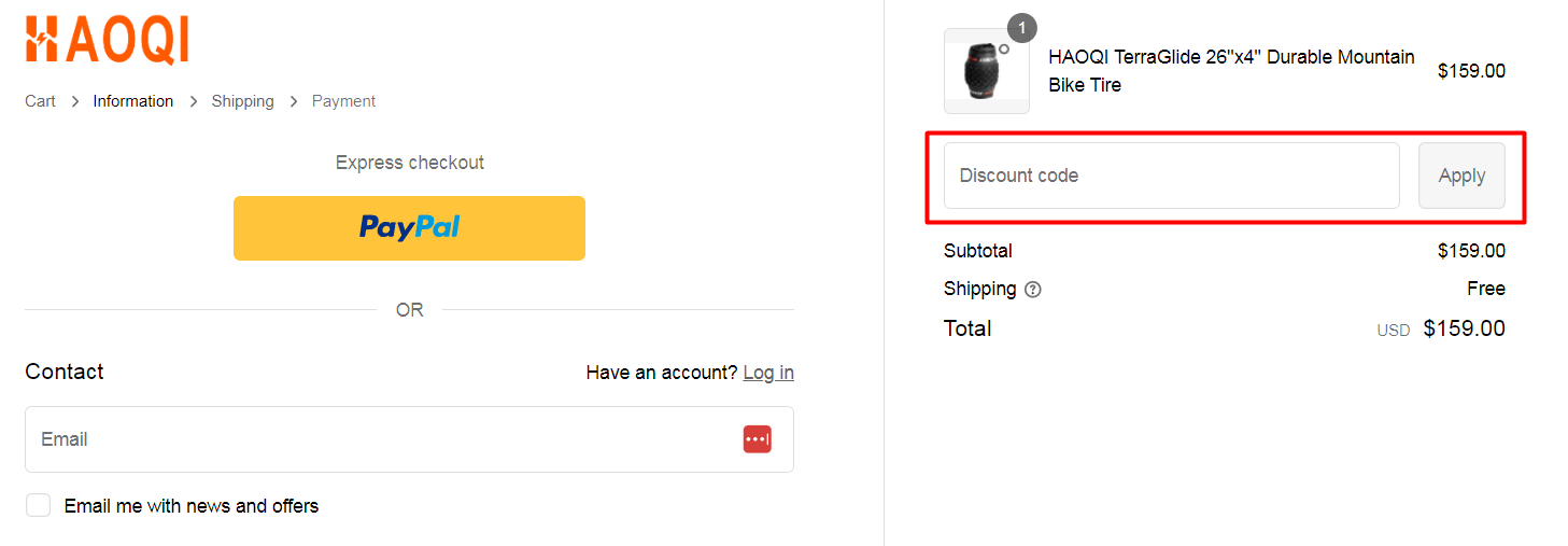 How do I use my Haoqi discount code?