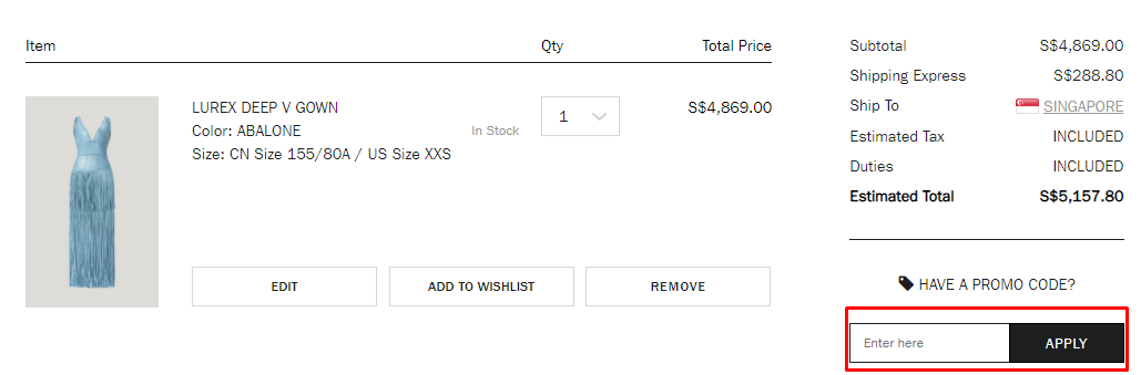 How do I use my Herve Leger promo code?