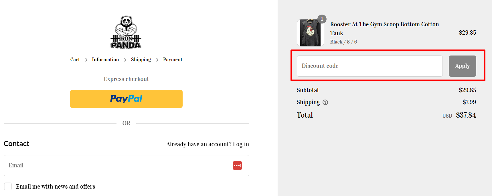 How do I use my IronPanda discount code?